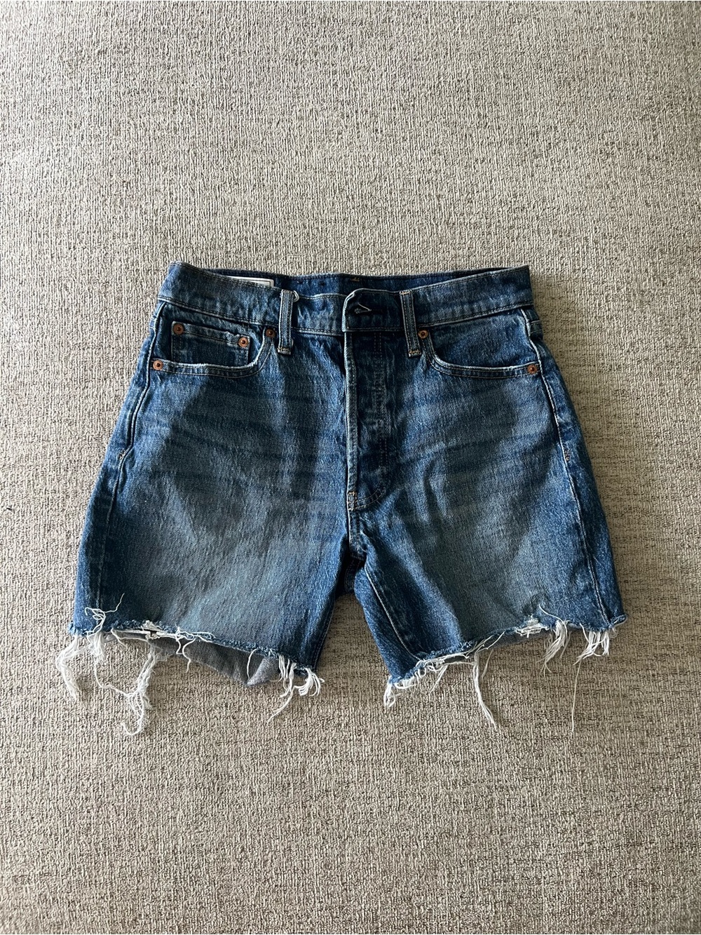 GAP Classic Distressed Denim Shorts - Blue